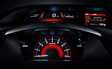 LED backlit instrument panel